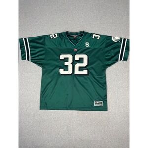 Vintage Michigan State University Spartans Football Jersey Mens XL Green 90s